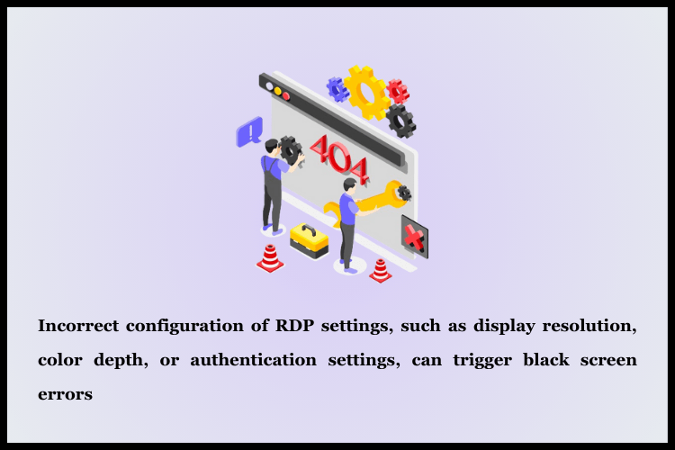 configuration error in RDP