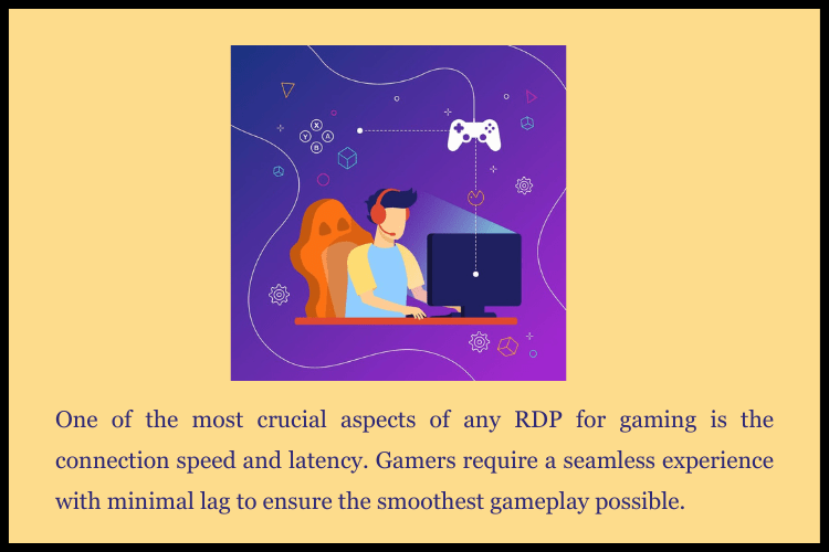 connection speed and latency in RDP for gaming